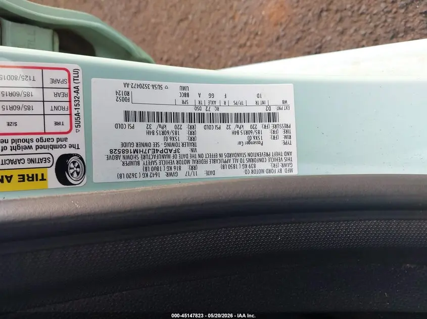 2017 FORD FIESTA SE