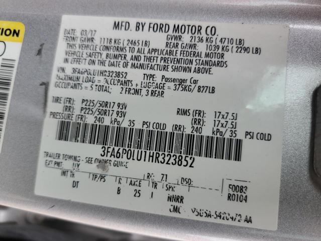 2017 FORD FUSION SE HYBRID