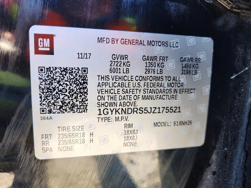 2018 CADILLAC XT5 LUXURY  