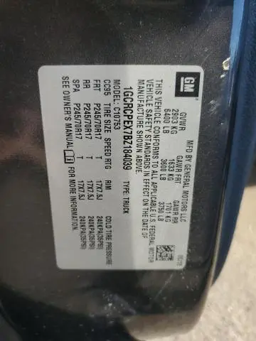 2011 CHEVROLET SILVERADO C1500  