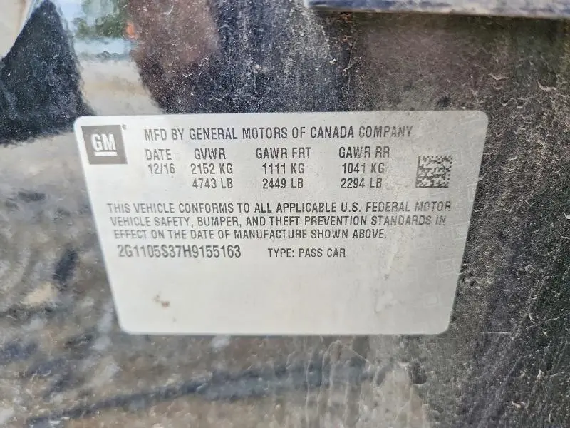 2017 CHEVROLET IMPALA LT  