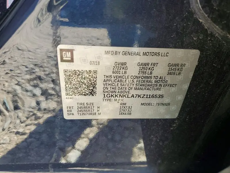 2019 GMC ACADIA SLE  