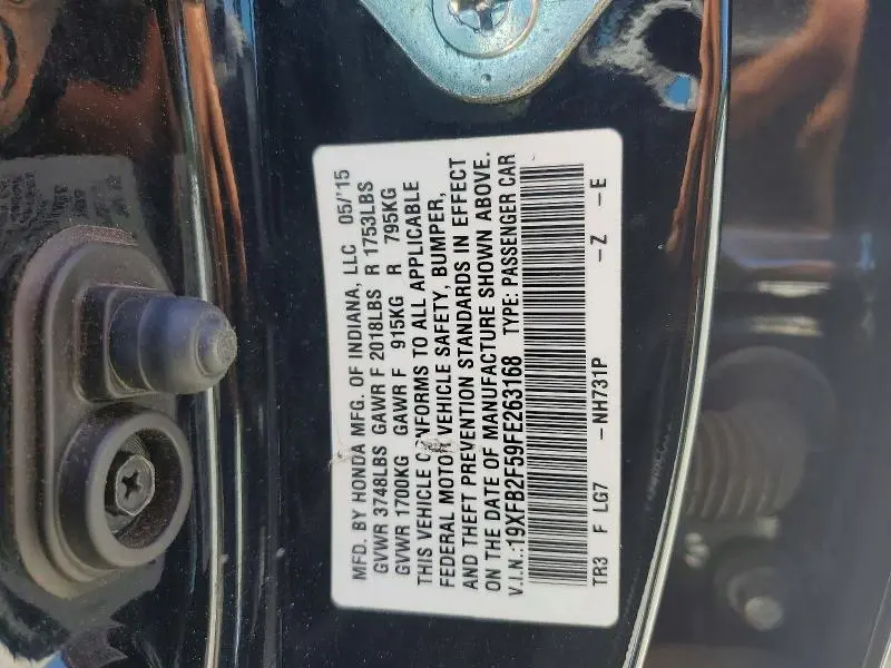 2015 HONDA CIVIC LX  