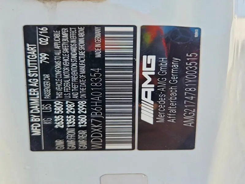 2017 MERCEDES-BENZ S 63 AMG  