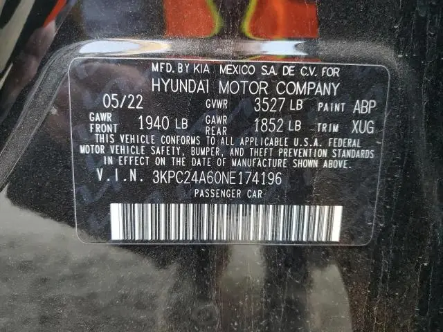 2022 HYUNDAI ACCENT SE  