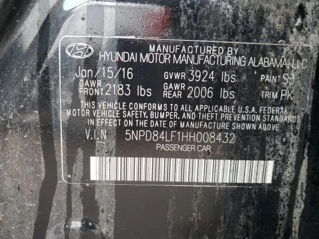 2017 HYUNDAI ELANTRA SE  