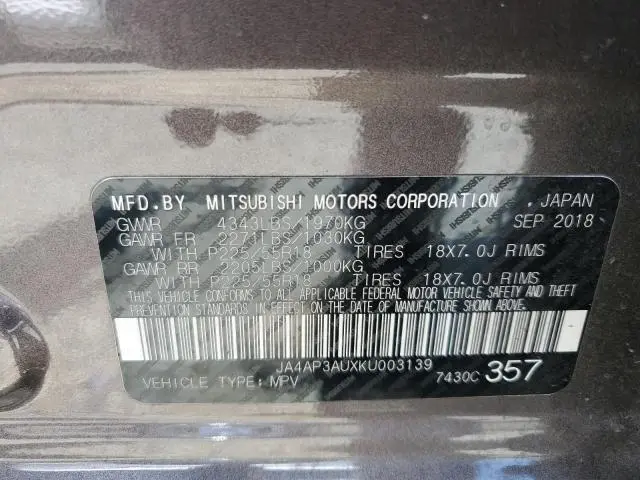 2019 MITSUBISHI OUTLANDER SPORT ES  