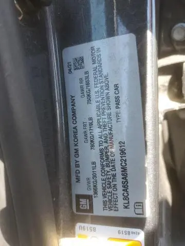 2021 CHEVROLET SPARK LS  