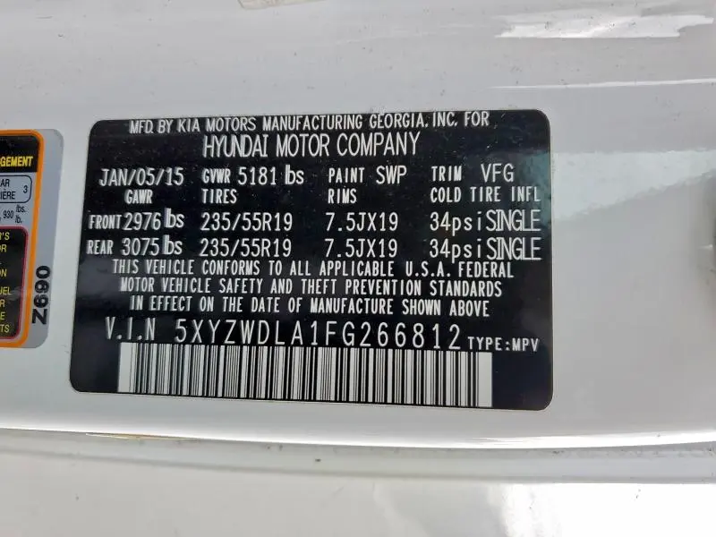 2015 HYUNDAI SANTA FE SPORT   