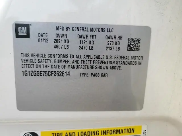 2012 CHEVROLET MALIBU LTZ  