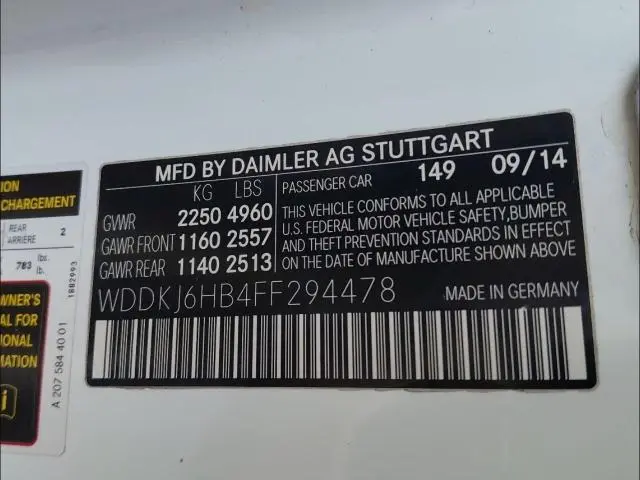 2015 MERCEDES-BENZ E 400 4MATIC  