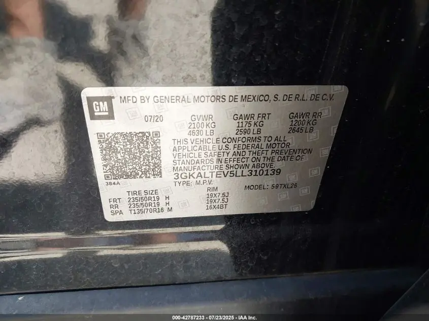 2020 GMC TERRAIN AWD SLE