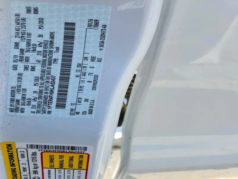 2019 FORD RANGER XL  