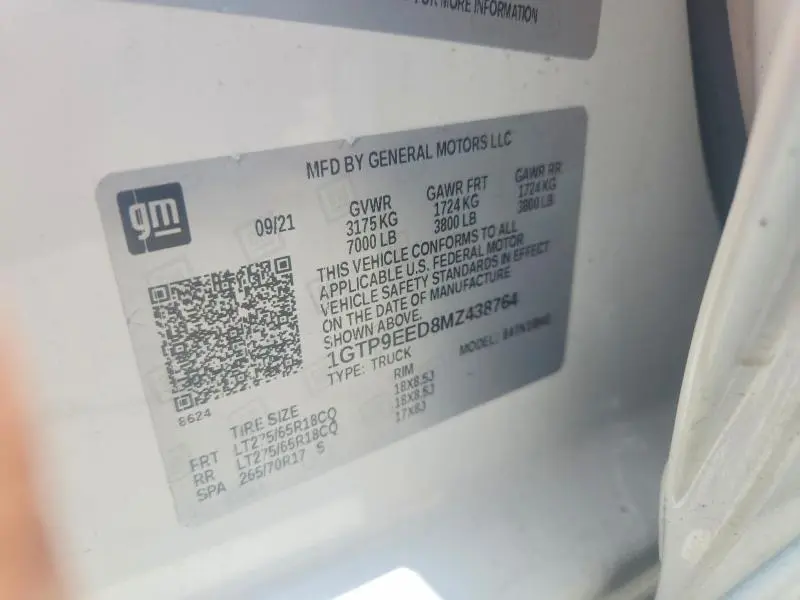 2021 GMC SIERRA K1500 AT4  