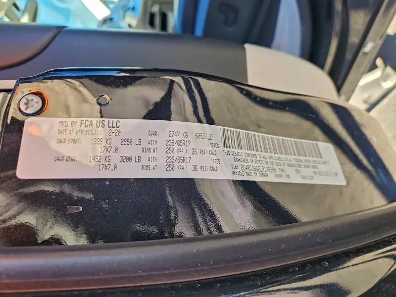 2020 CHRYSLER PACIFICA TOURING L  