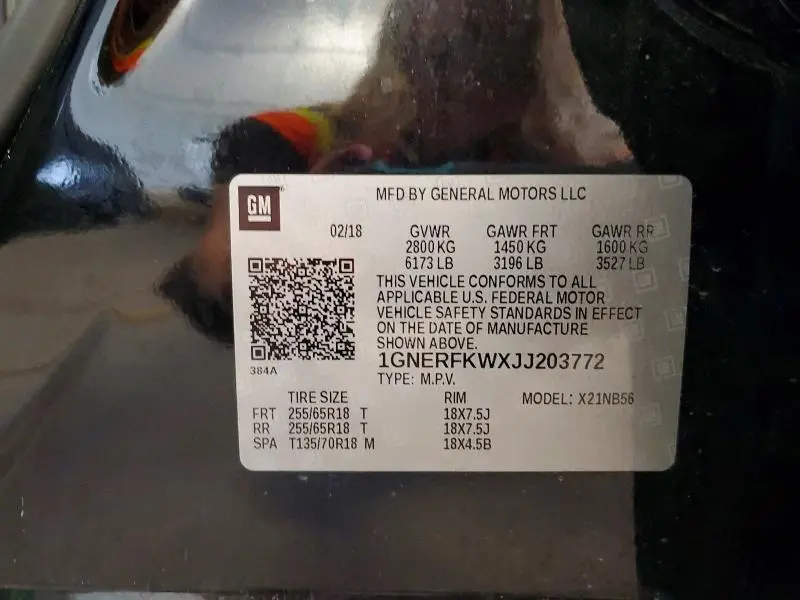 2018 CHEVROLET TRAVERSE LS  