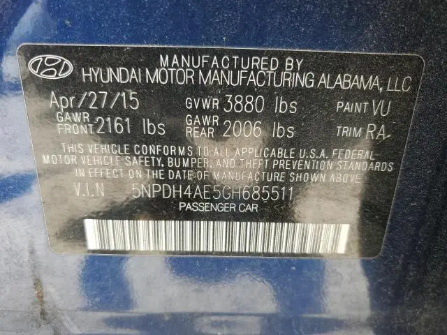 2016 HYUNDAI ELANTRA SE