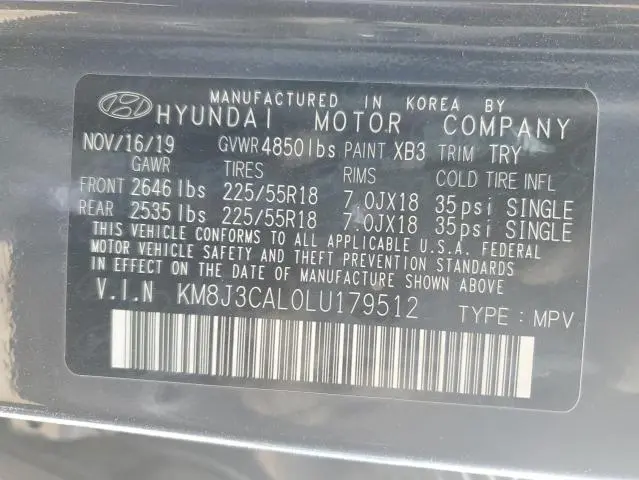 2020 HYUNDAI TUCSON LIMITED  