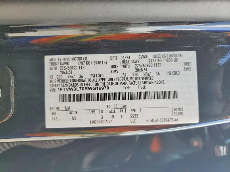2024 FORD F150 LIGHTNING XLT  