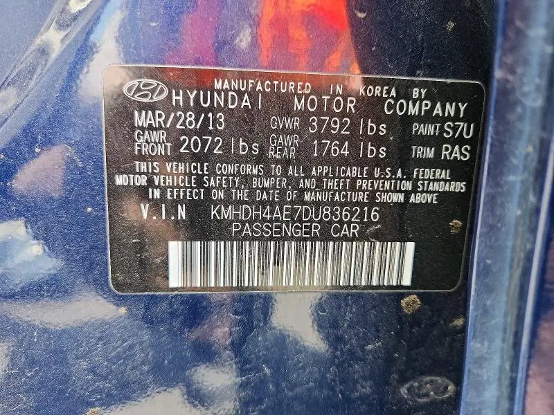 2013 HYUNDAI ELANTRA GLS  