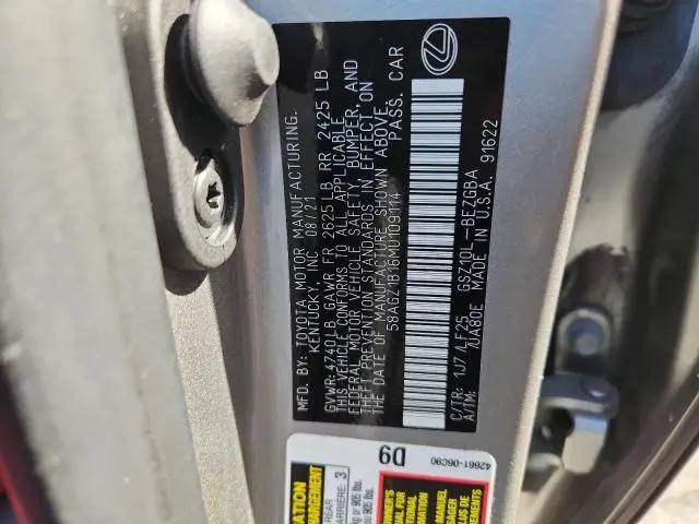 2021 LEXUS ES 350 BASE  