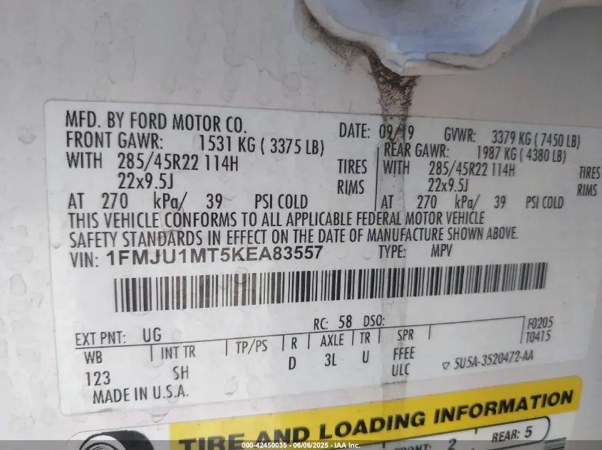 2019 FORD EXPEDITION PLATINUM