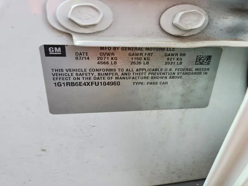 2015 CHEVROLET VOLT   