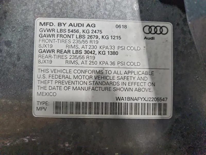 2018 AUDI Q5 PREMIUM PLUS  