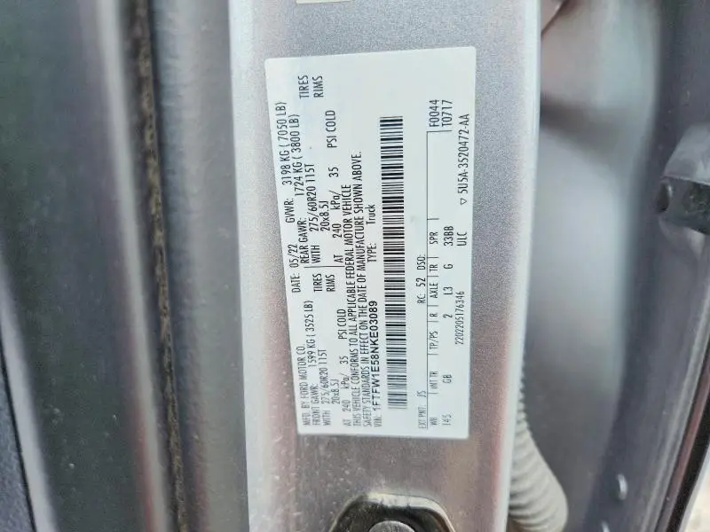 2022 FORD F150 SUPERCREW  