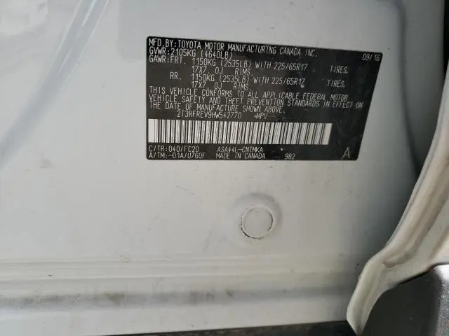 2017 TOYOTA RAV4 XLE  