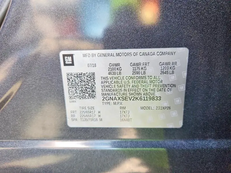 2019 CHEVROLET EQUINOX LS  