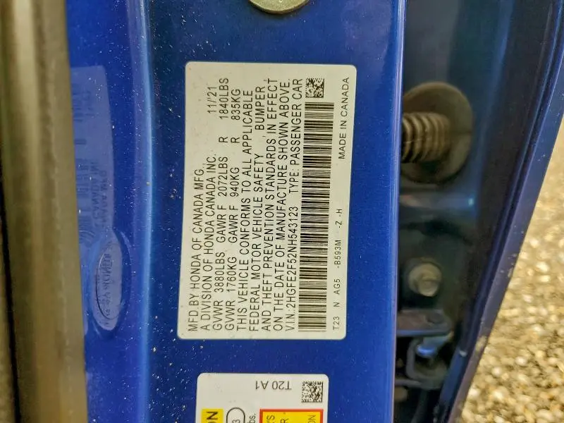 2022 HONDA CIVIC SPORT  