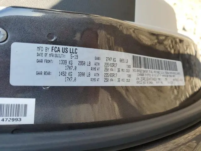 2019 CHRYSLER PACIFICA TOURING L  