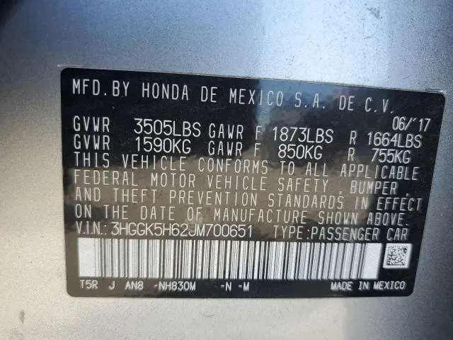 2018 HONDA FIT SPORT  