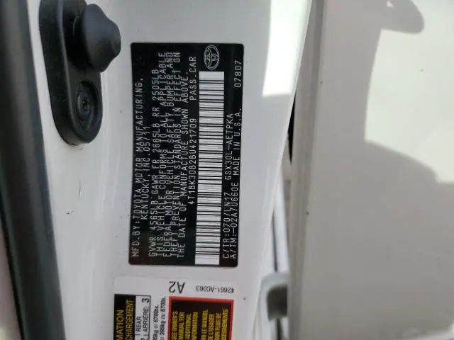 2011 TOYOTA AVALON BASE  
