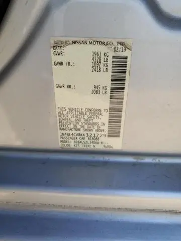 2019 NISSAN ALTIMA SR  