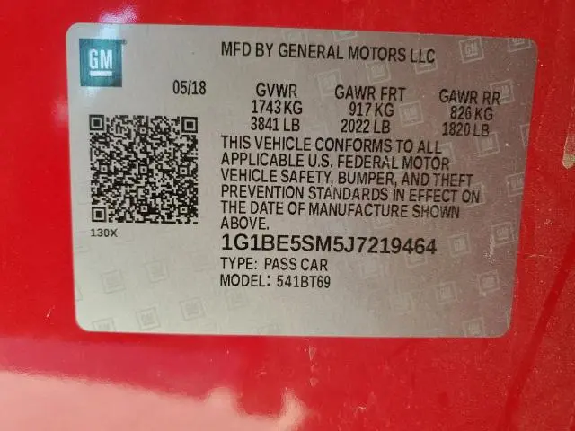 2018 CHEVROLET CRUZE LT  