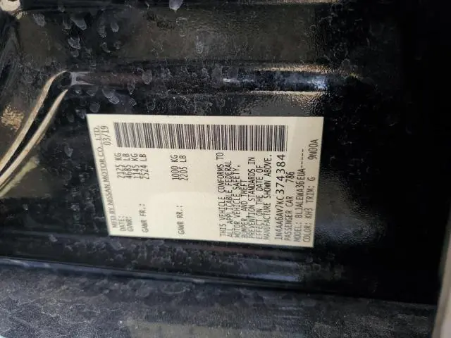 2019 NISSAN MAXIMA S  