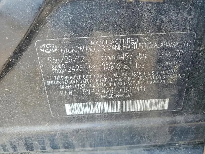 2013 HYUNDAI SONATA SE 2.0T  