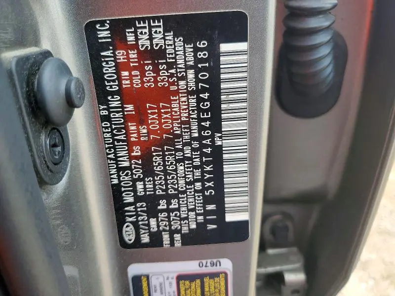 2014 KIA SORENTO LX  