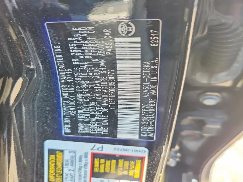 2016 TOYOTA CAMRY SE  
