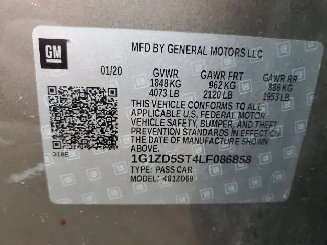 2020 CHEVROLET MALIBU LT  