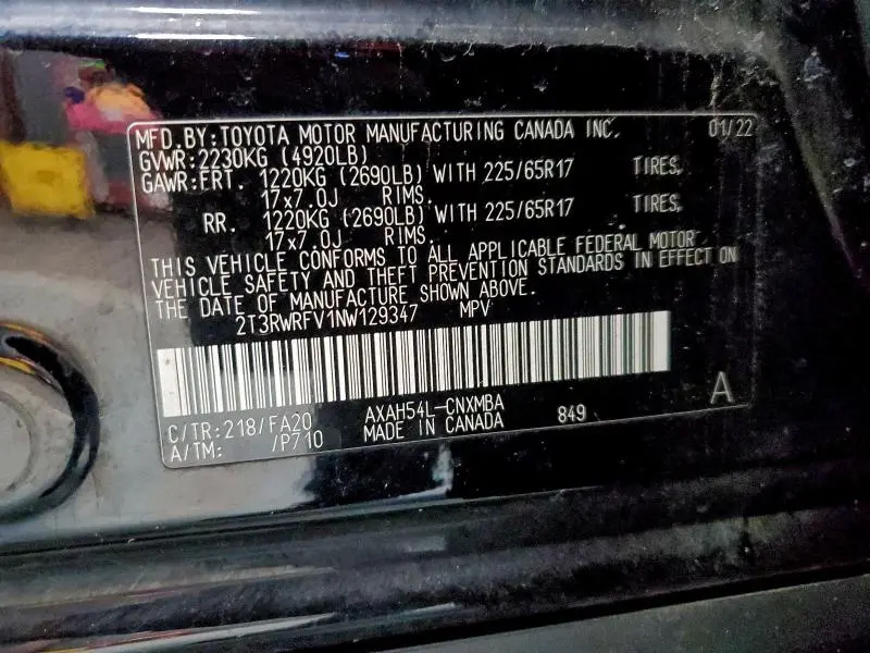 2022 TOYOTA RAV4 XLE  