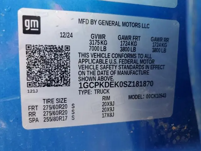 2025 CHEVROLET SILVERADO K1500 LT  