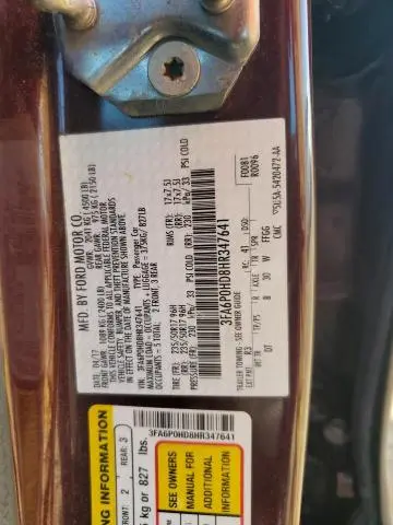 2017 FORD FUSION SE  