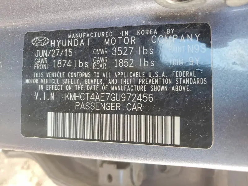 2016 HYUNDAI ACCENT SE  