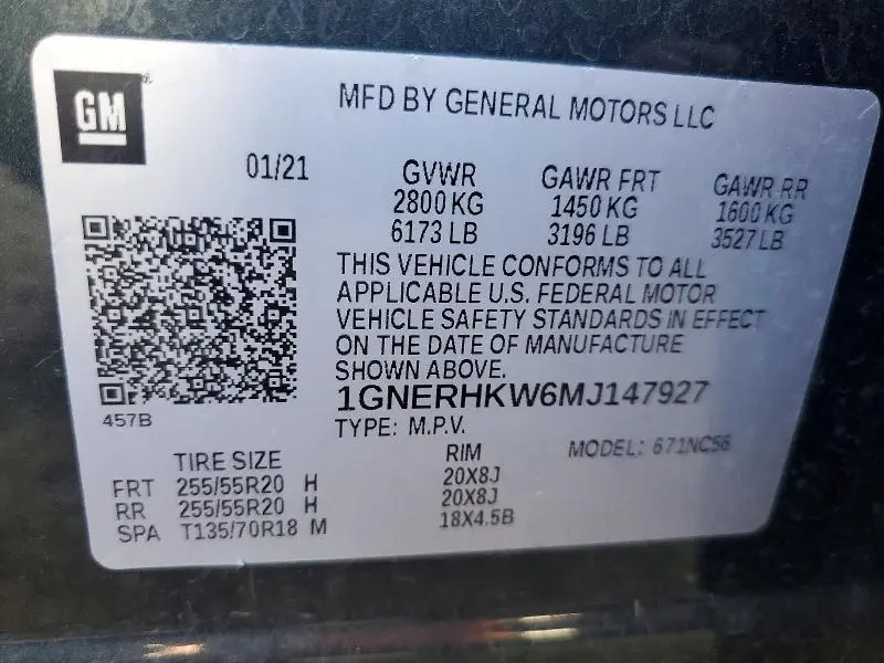 2021 CHEVROLET TRAVERSE LT  