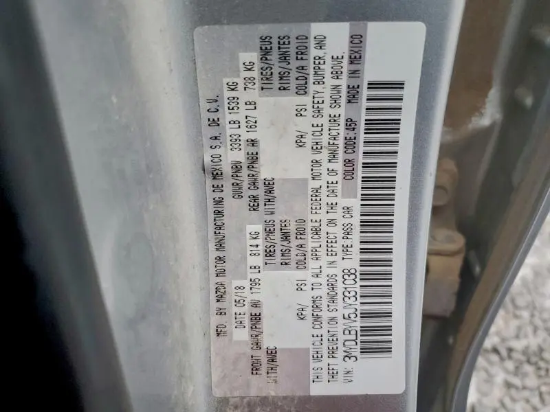 2018 TOYOTA YARIS IA   