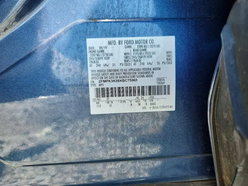 2019 FORD EDGE TITANIUM  