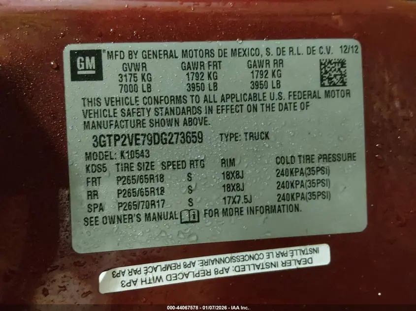 2013 GMC SIERRA 1500 SLE